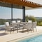 Armen Living Silvana 7 Piece Gray Aluminum Outdoor Dining Set with Gray Fabric 840254332942 - alternate 10
